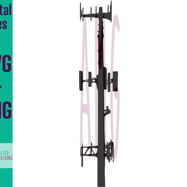 Monopole Tower Climber - SVG - PNG