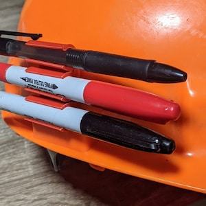 Mechanical Pencil and Sharpie Holder Hat Clip