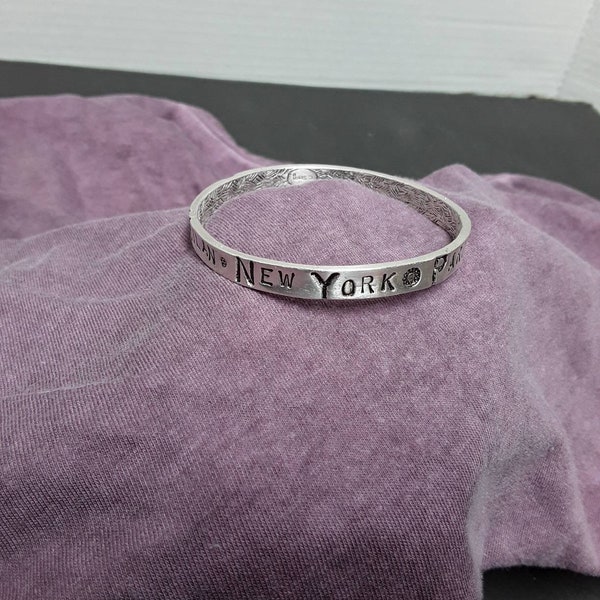 Vintage signed silver bangle from C.Stein. New York ,Paris, Milan