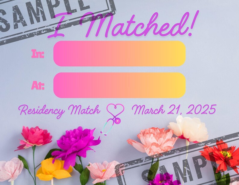 Match Day Residency 2025 Sign, Medical Doctor Graduation Sign, MD, DO ...