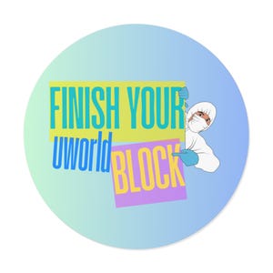 Uworld Sticker, Medical Student Cute Sticker, Laptop Sticker, Water Bottle Decal, Osteopathic Doctor Sticker