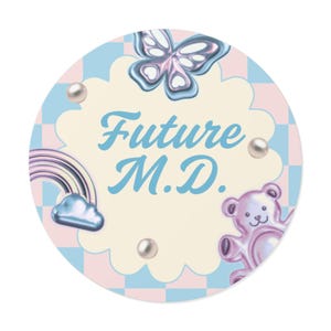 Toekomstige MD-sticker, schattige sticker medische student, laptopsticker, sticker waterfles, sticker osteopathische arts