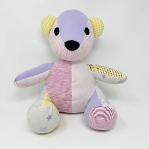 MEMORY KEEPSAKE BEAR custom handmade patchwork