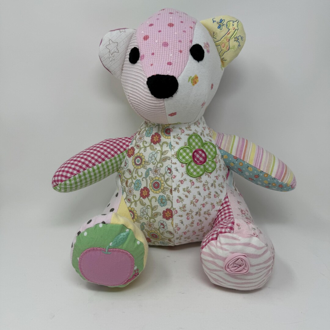 MEMORY KEEPSAKE BEAR Patchwork From Baby Clothes - Etsy