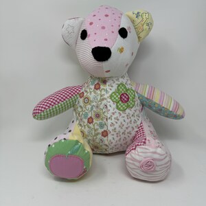 MEMORY KEEPSAKE BEAR Patchwork from Baby Clothes