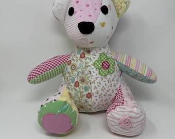 MEMORY KEEPSAKE BEAR Patchwork from Baby Clothes