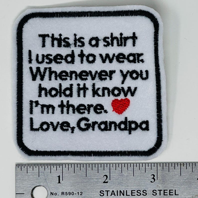 Customizable Memory Bear Square Patch | Sew-on Memorial Patch| Custom Keepsake Label | Memory Pillow Patch image 7