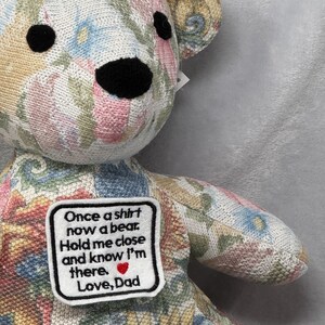 Memory Bear Patch | Personalized Keepsake Label (Sew-on)