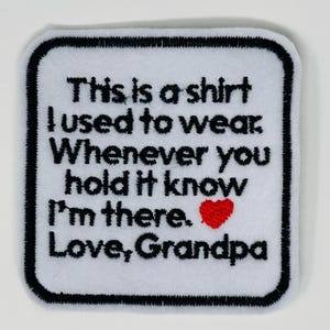 Customizable Memory Bear Square Patch | Sew-on Memorial Patch| Custom Keepsake Label | Memory Pillow Patch image 2