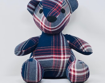 Memory Bear Made From One Shirt | Custom Memorial Teddy Bear Keepsake