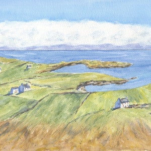 Ring Of Kerry, Ireland landscape Painting, County Kerry Irish Landscape Art, Irish art, Ireland art, Irish gift, Ireland gift,