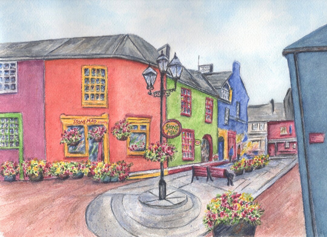 Kinsale Ireland Watercolor Print, Ireland Art, Irish Art, Ireland Gift