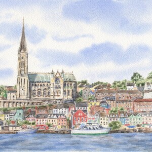 Cobh Ireland Painting Print Or Original, Cobh Print, Framed Irish art, Framed Ireland Print, Irish Gift, Irish Print, Ireland Art,