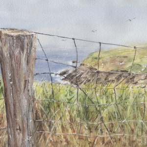 Dingle Peninsula Ireland watercolor giclee print painting print sheep painting Irish Irish art seaside Ireland painting Irish wall decor