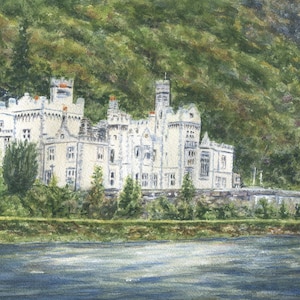 Kylemore Abbey Ireland Connemara Ireland Galway Irish Painting Ireland Art Irish Gift Ireland Gift Framed Art Ireland Landscape Print