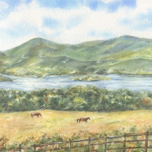Killarney Lakes,Irland, Killarney Irland, Killarney National Park, Irland Malerei, Irland Druck, irische Kunst, Irland Landschaft,