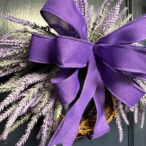Lavender mini wreath, Farmhouse small wreath for cabinets, Pantry wreath, year round wall wreath, everyday home decor, housewarming gift image 11