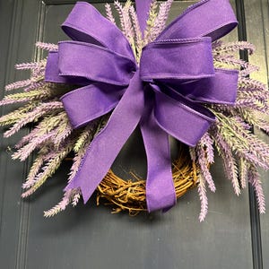 Lavender mini wreath, Farmhouse small wreath for cabinets, Pantry wreath, year round wall wreath, everyday home decor, housewarming gift image 7
