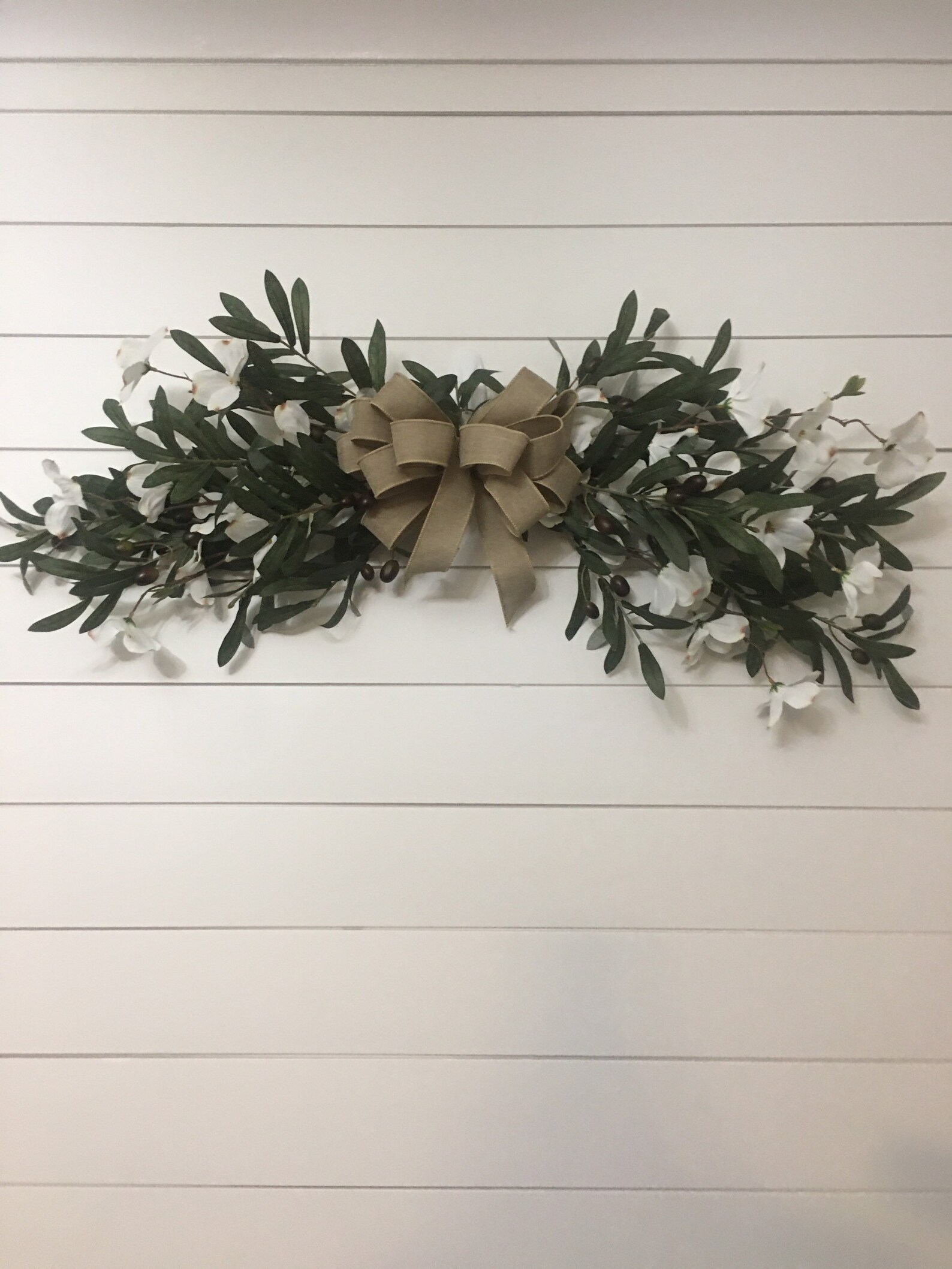 Farmhouse Olive Swag Year Round Everyday Olive Branch Swag Etsy