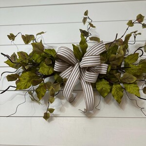 Year round Greenery Swag, horizontal decor for wall, Farmhouse Wall Decor