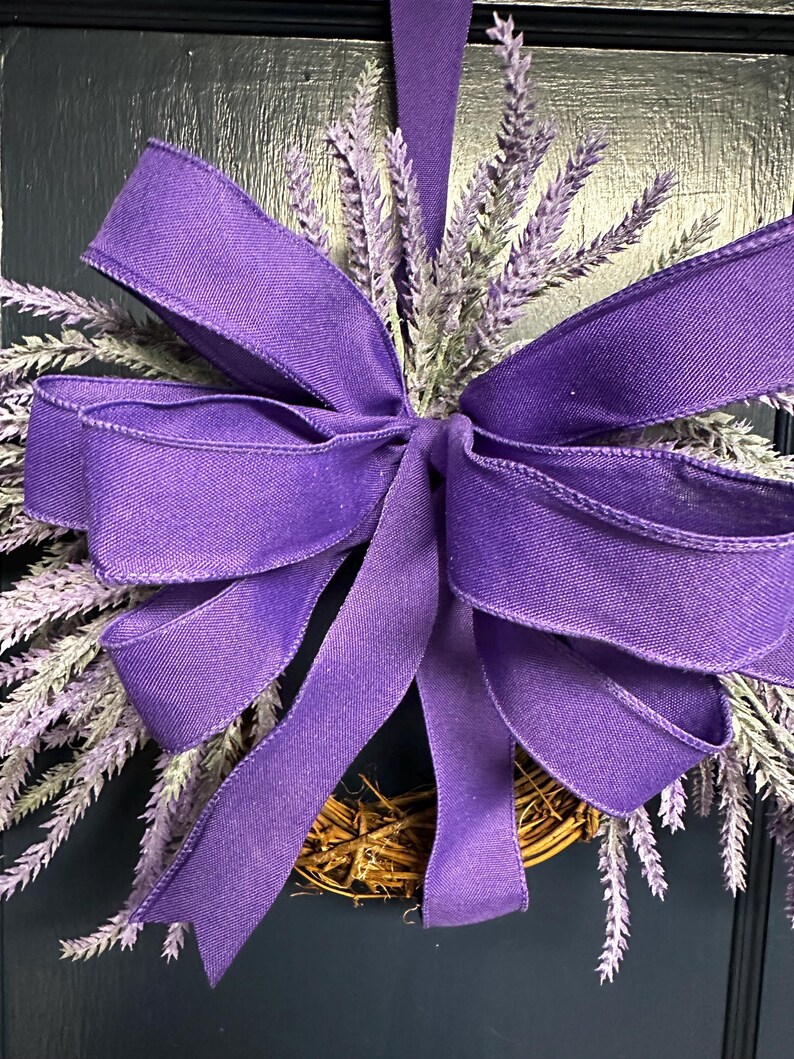 Lavender mini wreath, Farmhouse small wreath for cabinets, Pantry wreath, year round wall wreath, everyday home decor, housewarming gift image 16