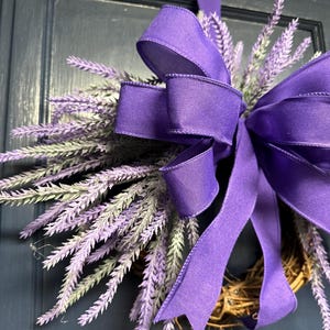 Lavender mini wreath, Farmhouse small wreath for cabinets, Pantry wreath, year round wall wreath, everyday home decor, housewarming gift image 4