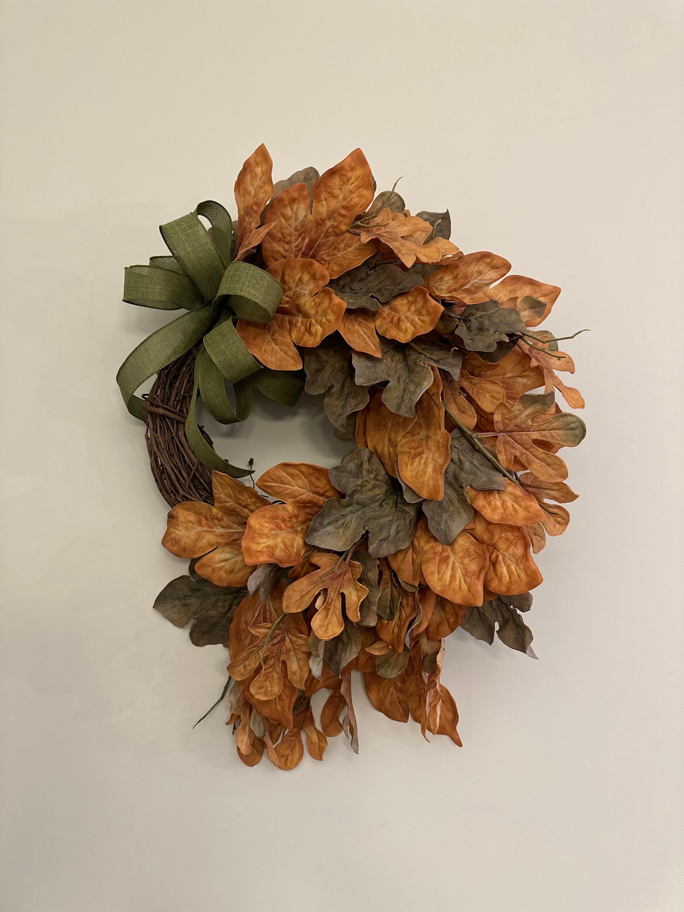 Fall Wreath for Front Door, Autumn Decor, Grapevine With Large Fig ...