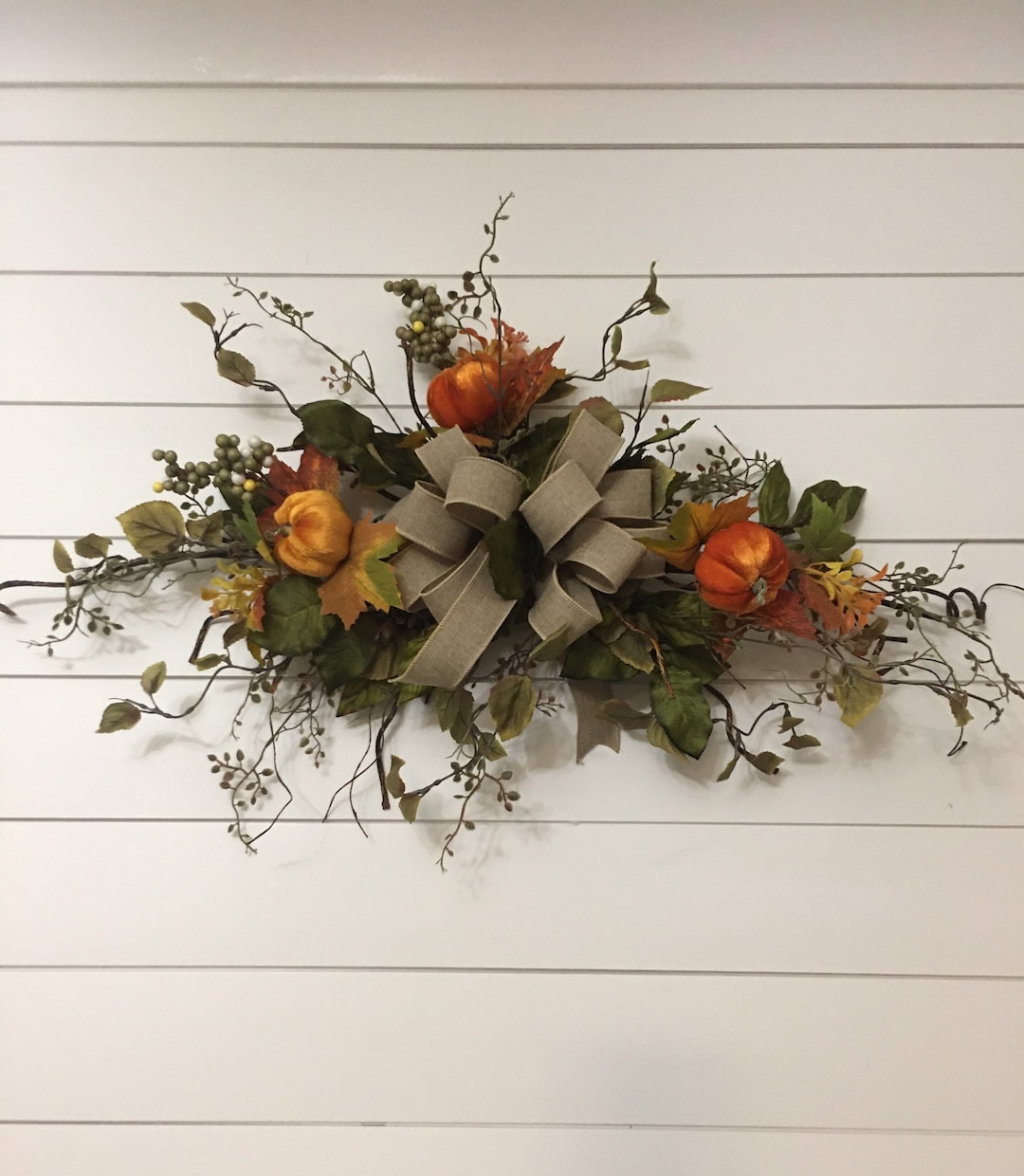 Fall Swag Greenery Swag for Wall Autumn Wall Decor Wedding Etsy