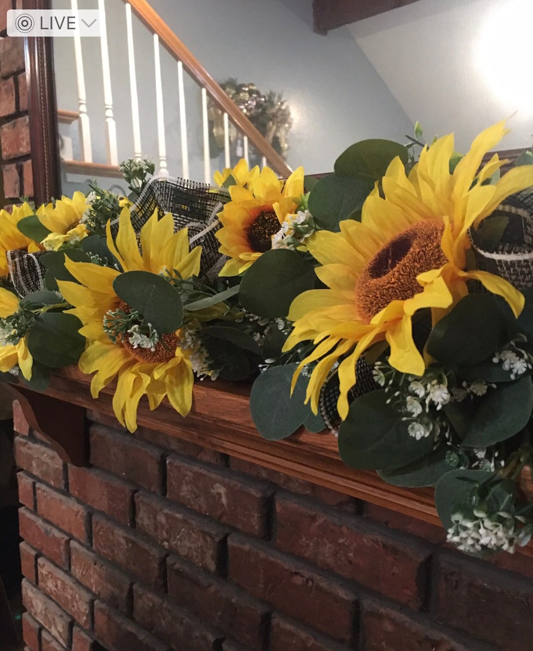 Sunflower Garland, Sunflower Centerpiece Arrangement, Garland for