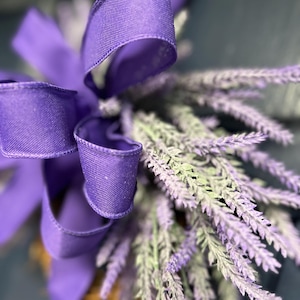 Lavender mini wreath, Farmhouse small wreath for cabinets, Pantry wreath, year round wall wreath, everyday home decor, housewarming gift image 15