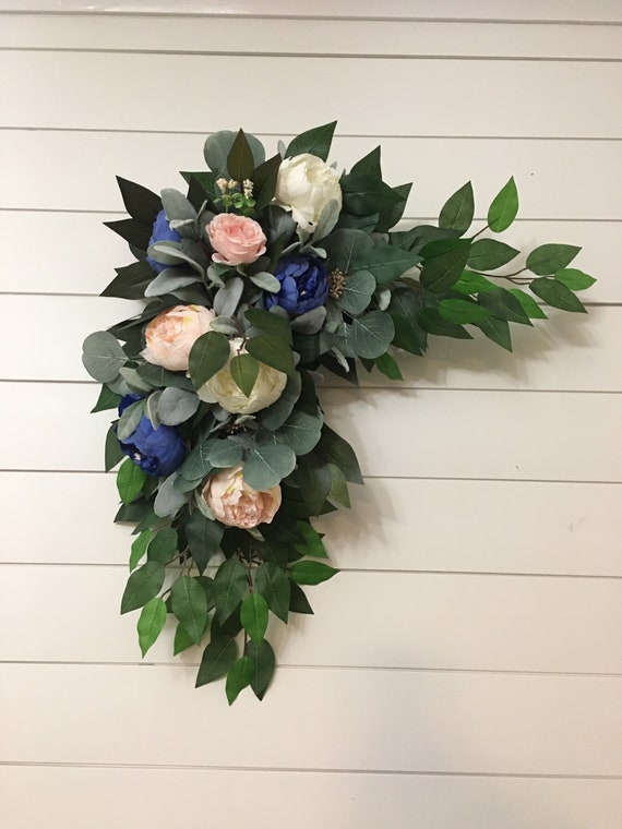 Corner Swag Wedding Arch Doorway Swag With Flowers Wall Etsy