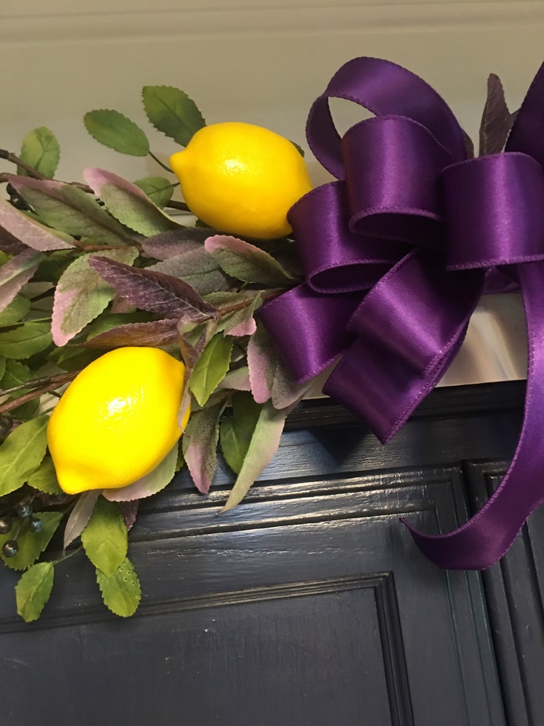 Lemon Swag Wall Hanging Swag With Lemons and Berries Swag Etsy