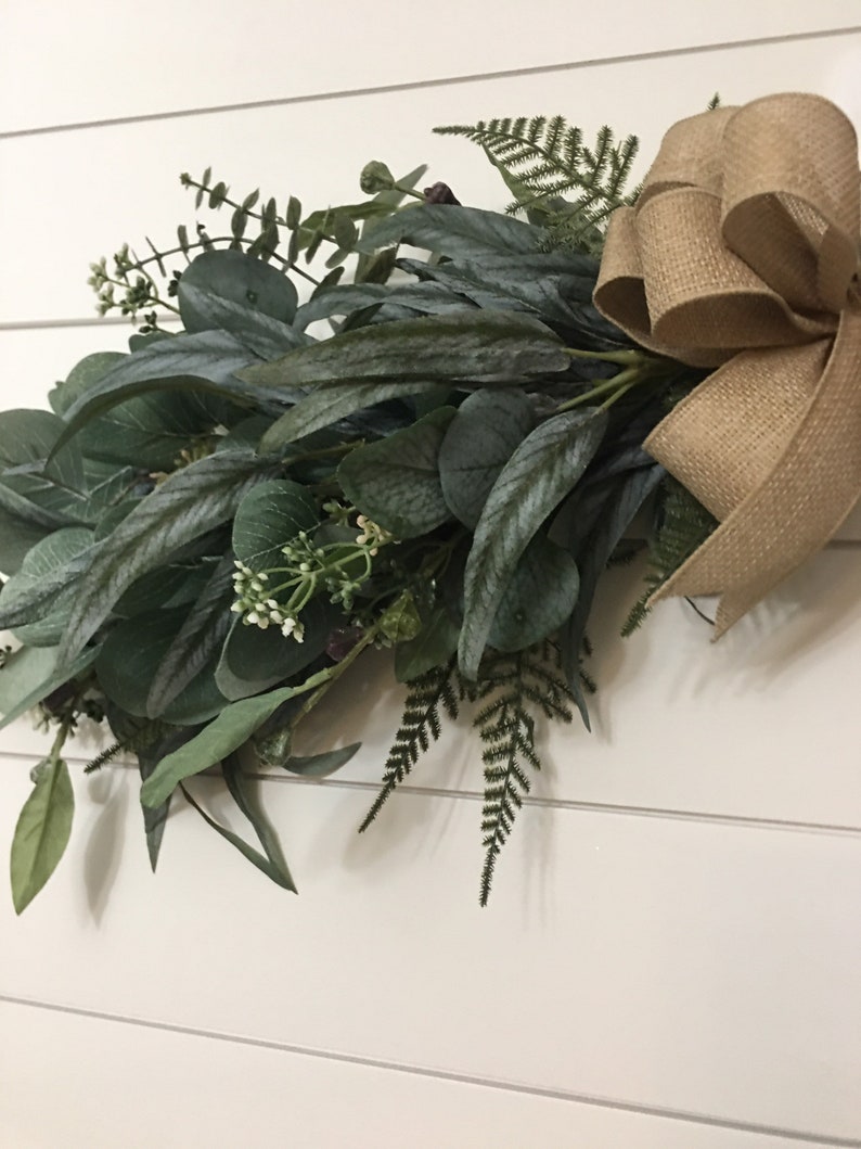 Year Round Eucalyptus Swag Greenery Swag for Wall Wedding Etsy
