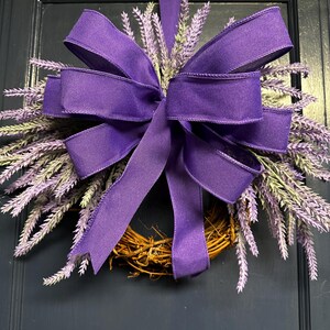 Lavender mini wreath, Farmhouse small wreath for cabinets, Pantry wreath, year round wall wreath, everyday home decor, housewarming gift image 6