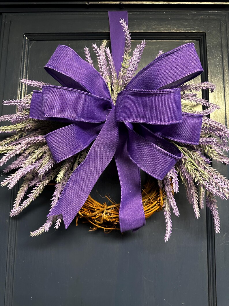 Lavender mini wreath, Farmhouse small wreath for cabinets, Pantry wreath, year round wall wreath, everyday home decor, housewarming gift image 6
