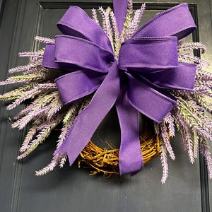 Lavender mini wreath, Farmhouse small wreath for cabinets, Pantry wreath, year round wall wreath, everyday home decor, housewarming gift image 17