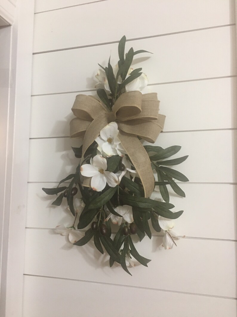 Farmhouse Olive Swag Everyday Teardrop Olive Branch and Etsy