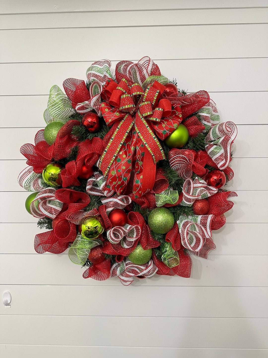 Lime Green And Red Christmas Decorations 