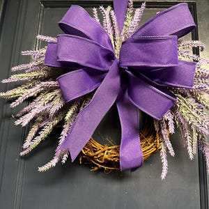 Lavender mini wreath, Farmhouse small wreath for cabinets, Pantry wreath, year round wall wreath, everyday home decor, housewarming gift image 1