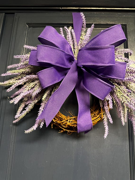 Lavender mini wreath, Farmhouse small wreath for cabinets, Pantry wreath, year round wall wreath, everyday home decor, housewarming gift