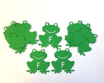 Frog Cut Outs, Preschool Supplies, Letter F, Learn the Alphabet, Frog Confetti, Cardstock, F is for Frog