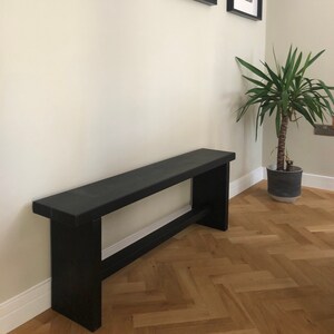 Black bench for dining table hot sale