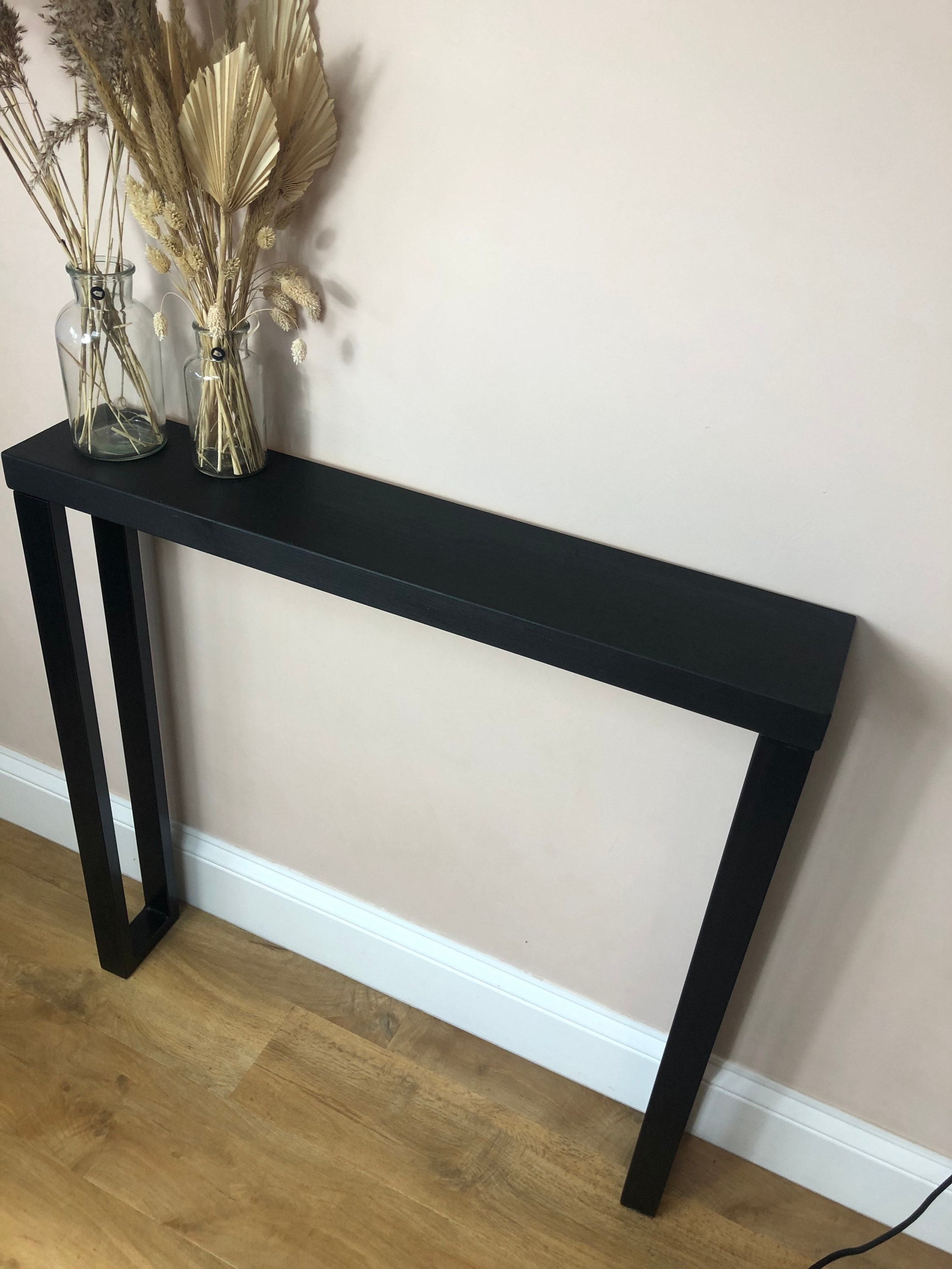 Black parsons on sale sofa table
