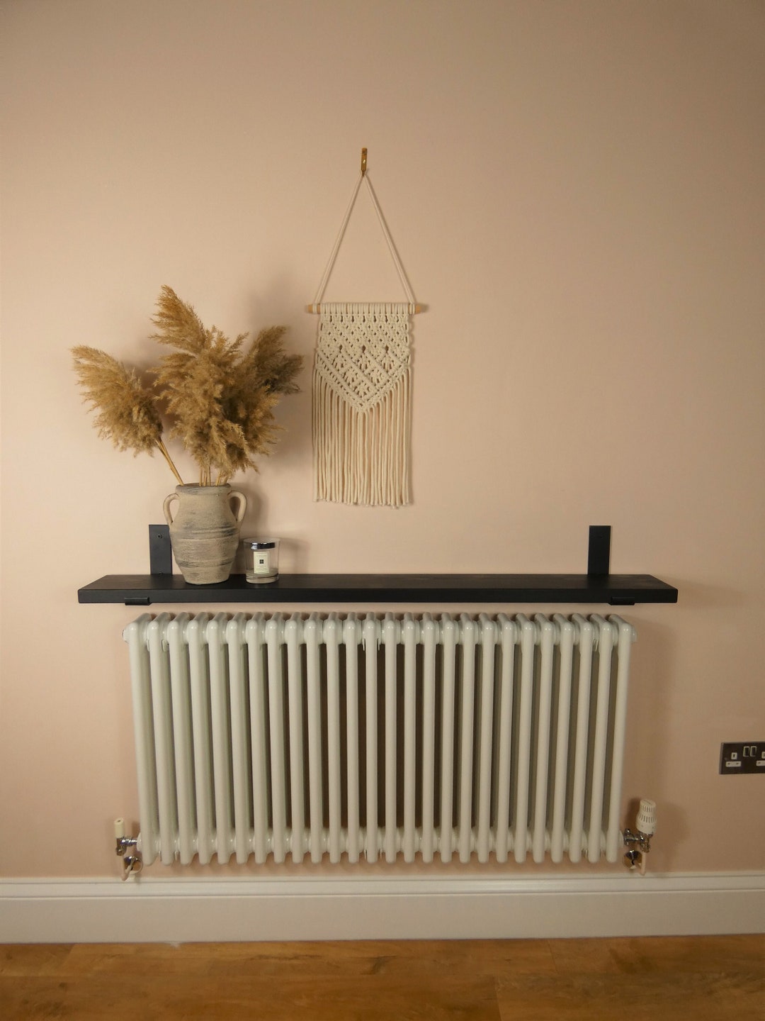 Radiator Shelf / Industrial Bracket Over Radiator Shelf in Black Etsy UK