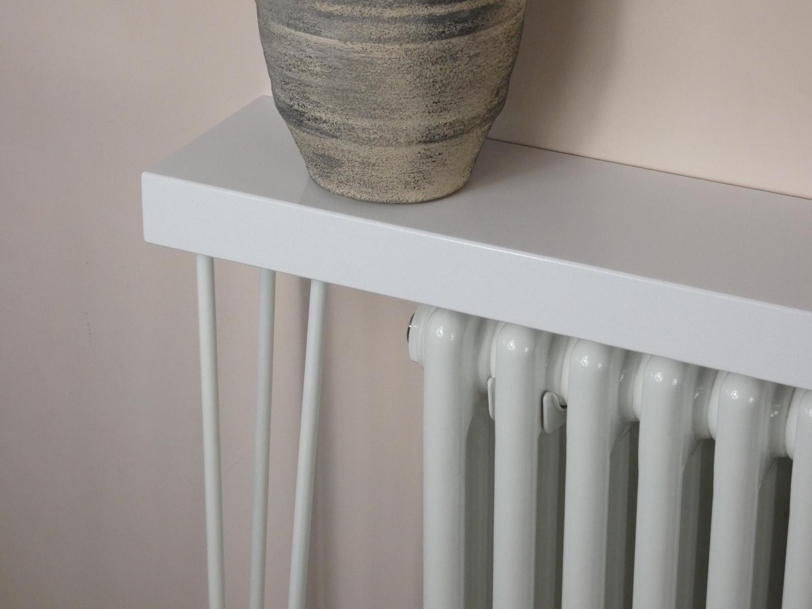 CONSOLE TABLE / Radiator Shelf With White Hand Painted High Etsy UK