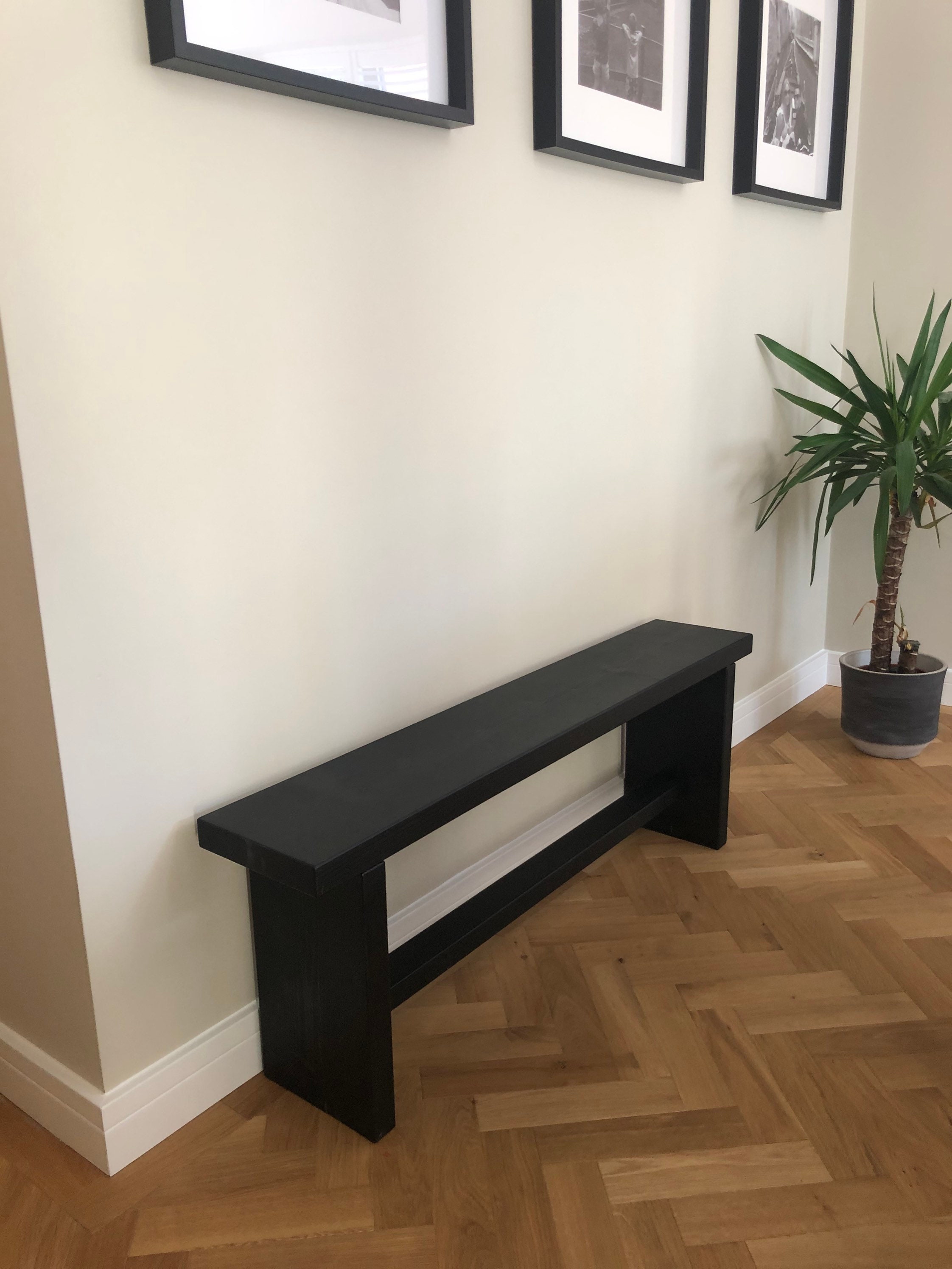 Black hallway bench seat discount