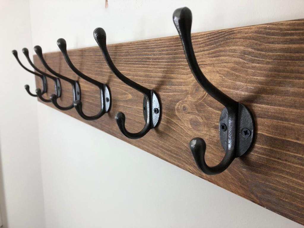 Wood and 2024 iron coat rack