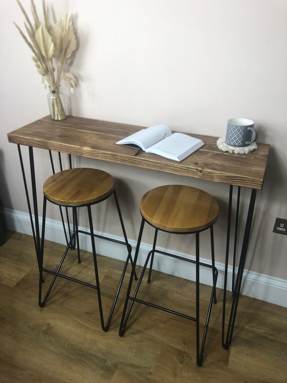 Chunky Wooden Breakfast Bar Kitchen Bar Gin Bar Coffee Bar