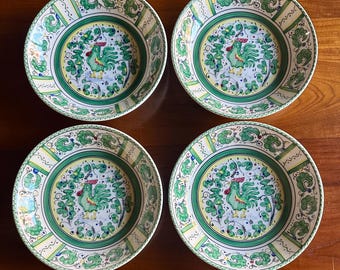 Sur La Table Ceramic Rooster Bowls, Set of 4