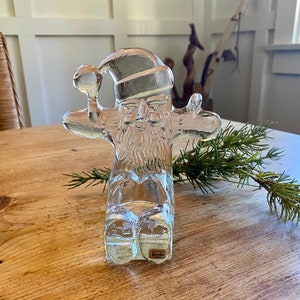 Kosta Boda Santa Claus Crystal Votive Candleholder - Bertil Vallien Design